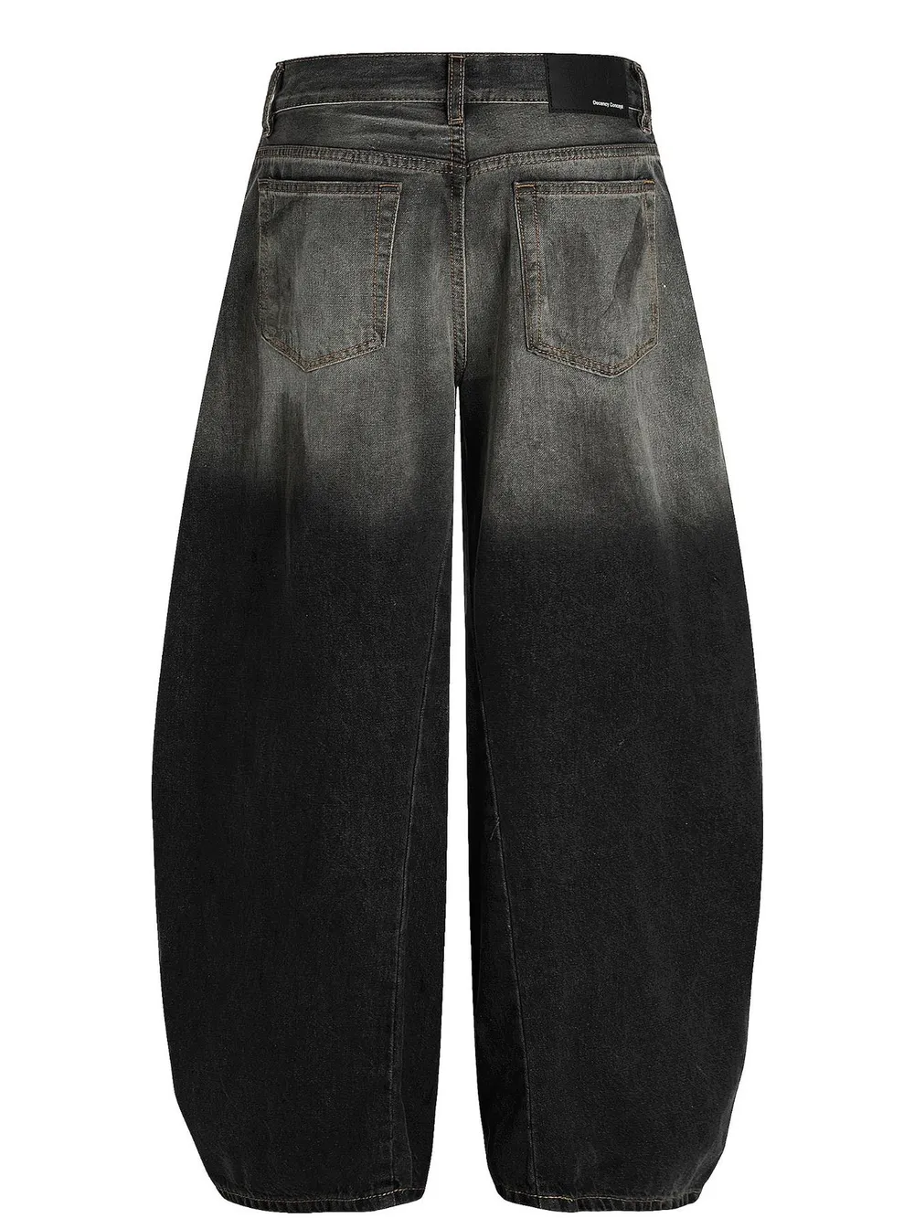 Men's Washed Balloon Wide Leg Jeans, image 3