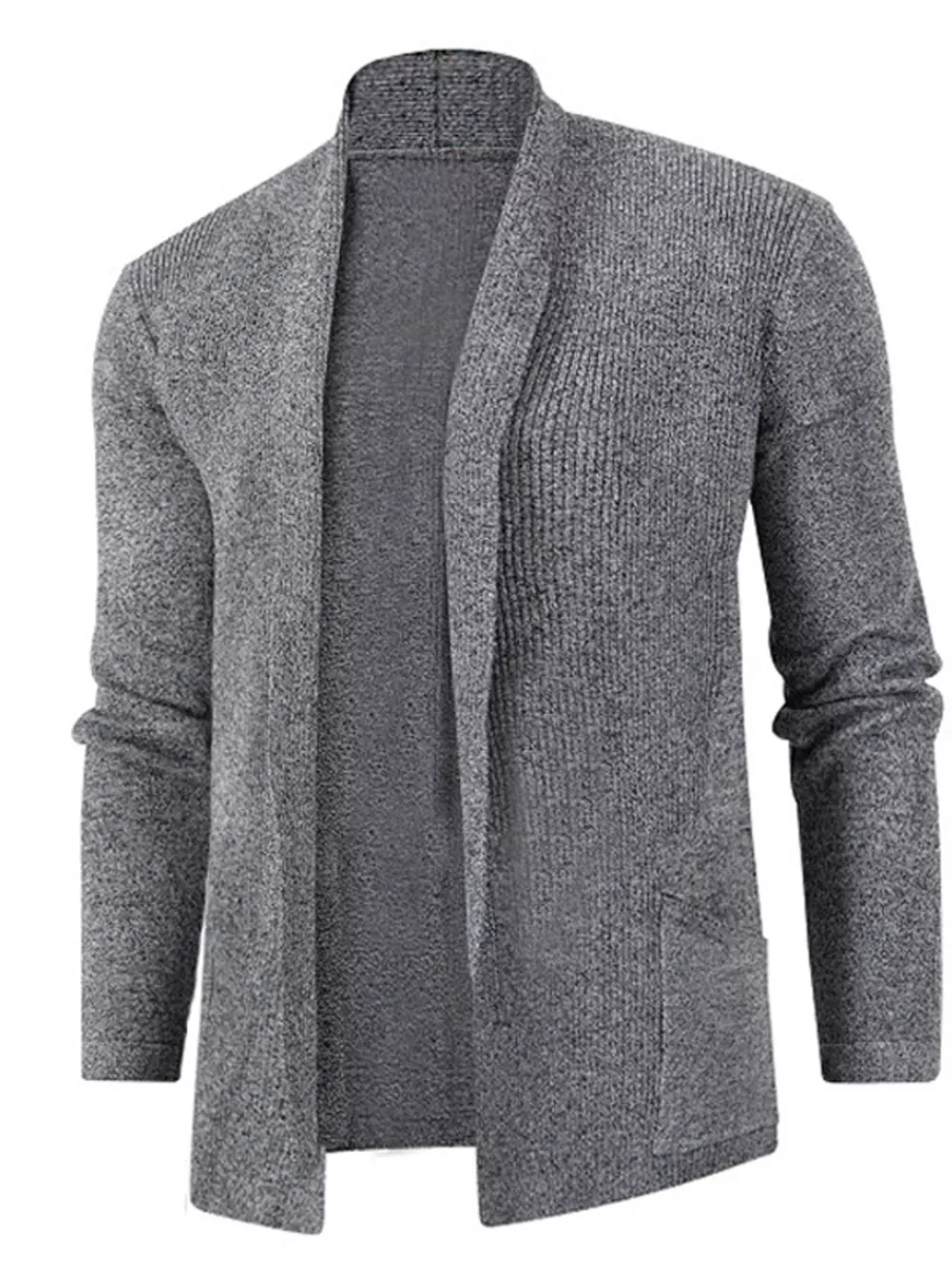 Men's Plus Size Long Sleeve Open Front Cardigan, image 5