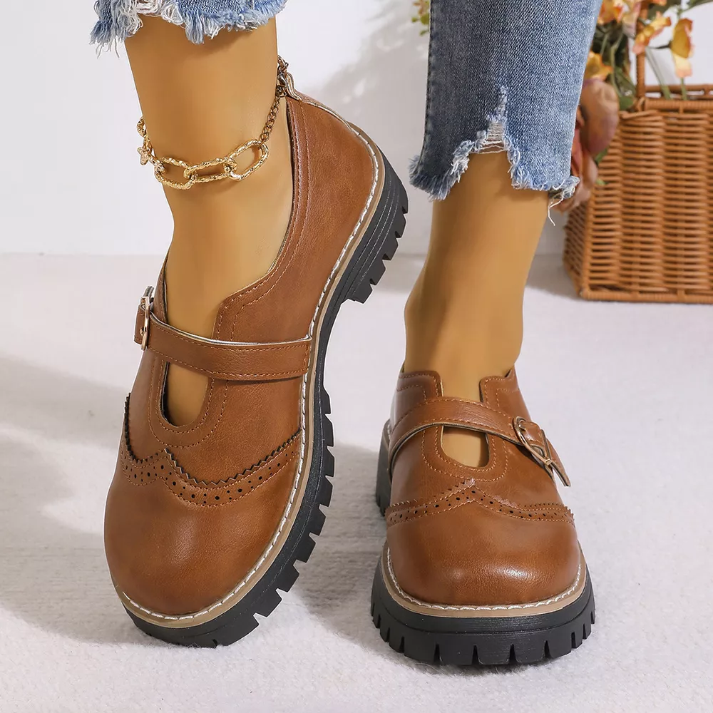Round Toe Platform Loafers, image 4