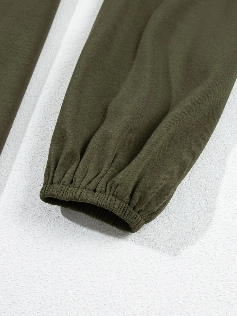 Solid Color Ruched Detail Long Sleeve Midi Dress, image 24