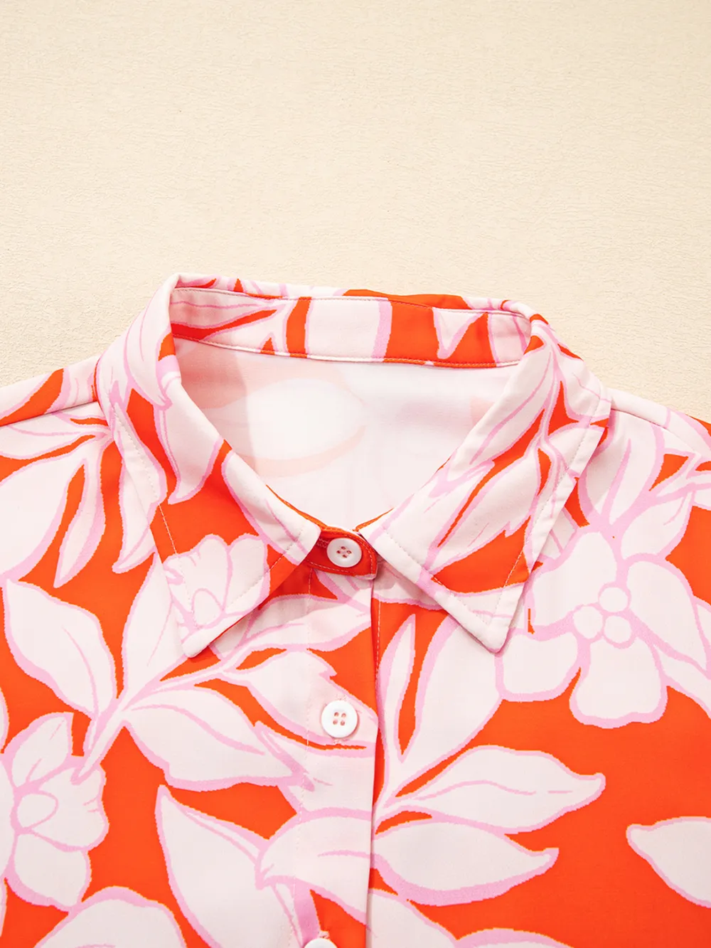 Botanical Print Single Chest Pocket Button Up Shirt, image 4