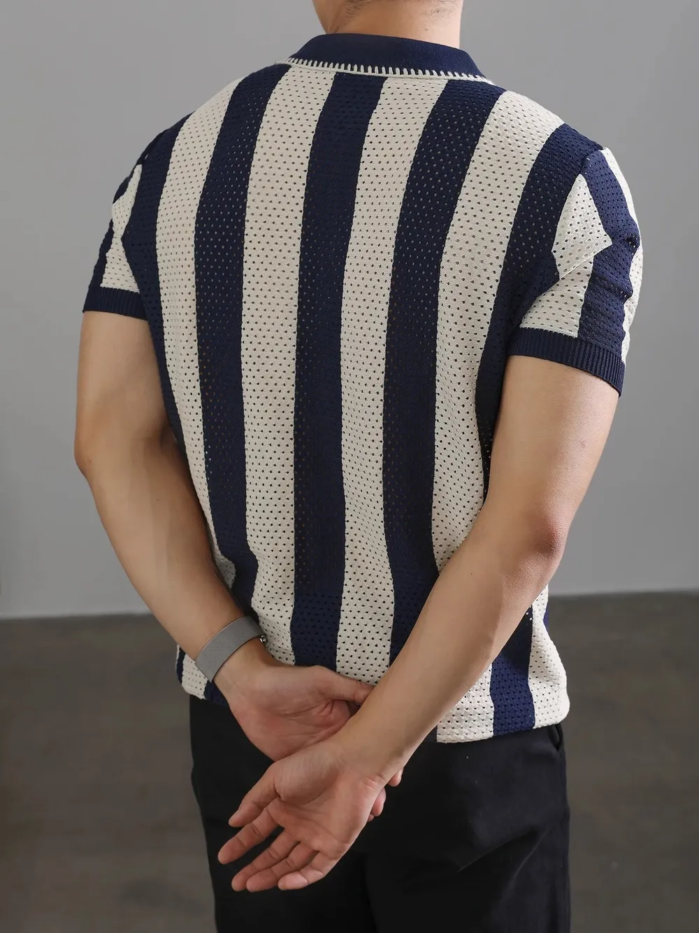 Men's Full Size Two-Tone Short Sleeve Polo Plus Size, image 7
