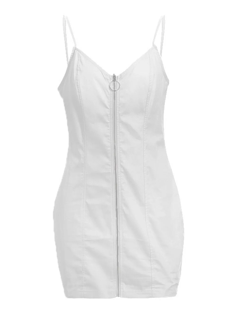 Full Size Zip-Front Bodycon Mini Dress Plus Size, image 6