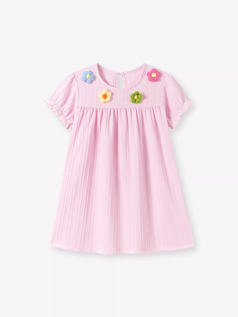 Children's Floral Ruffled Sleeve Dress, image 3