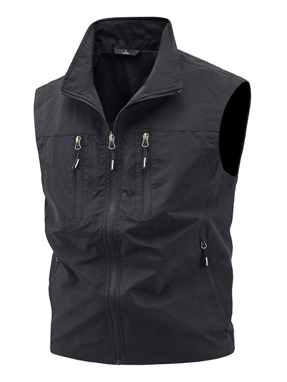 Men's Plus Size Lightweight Multi-Pocket Outdoor Vest, image 3