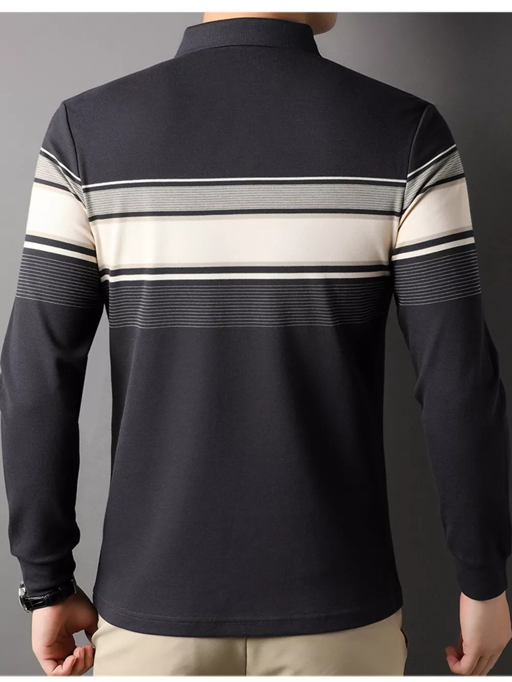 Men's Plus Size Button Detail Short Sleeve Polo, image 4