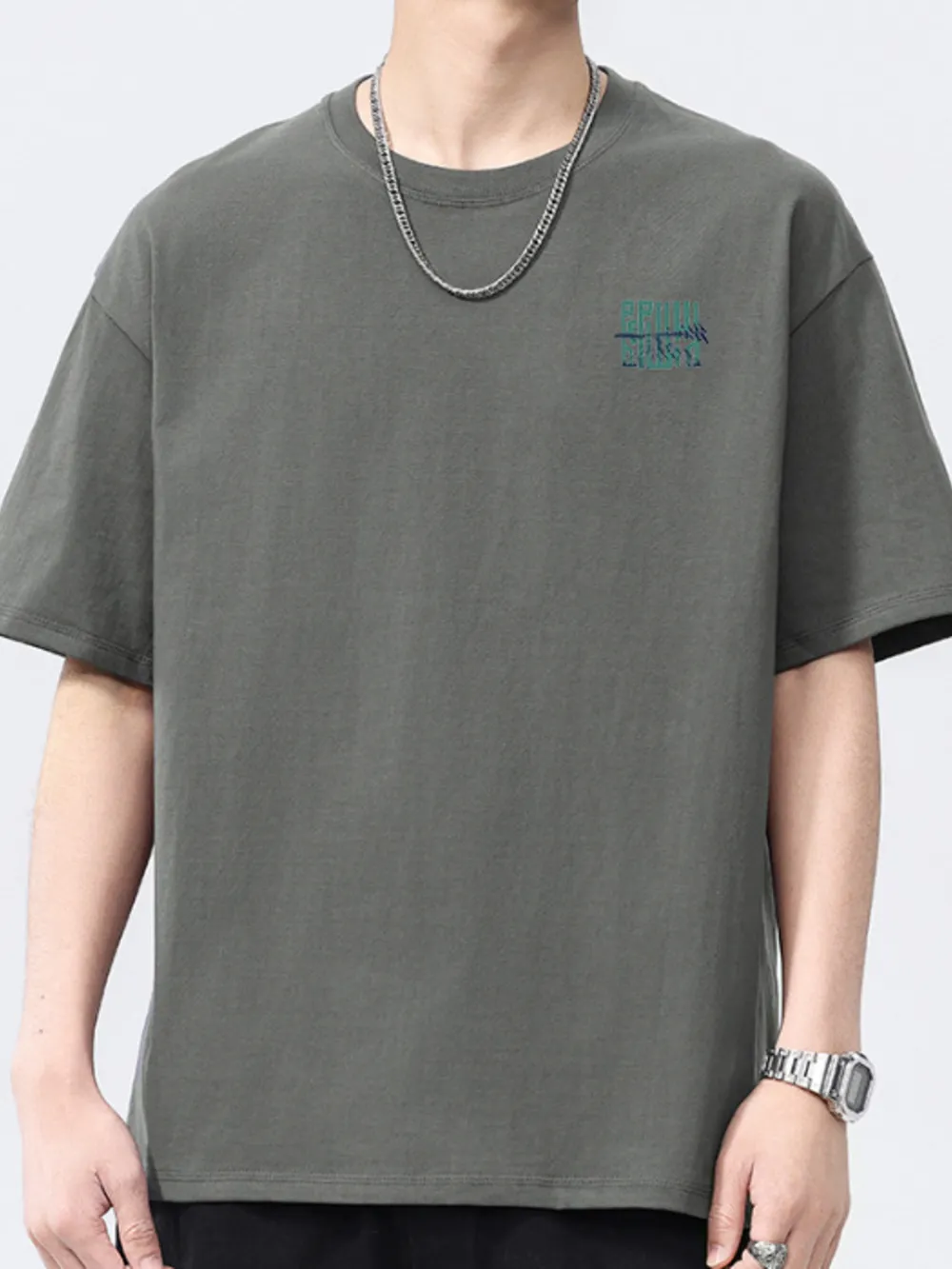 Men's Full Size Oversized Short Sleeve T-Shirt Plus Size, image 4