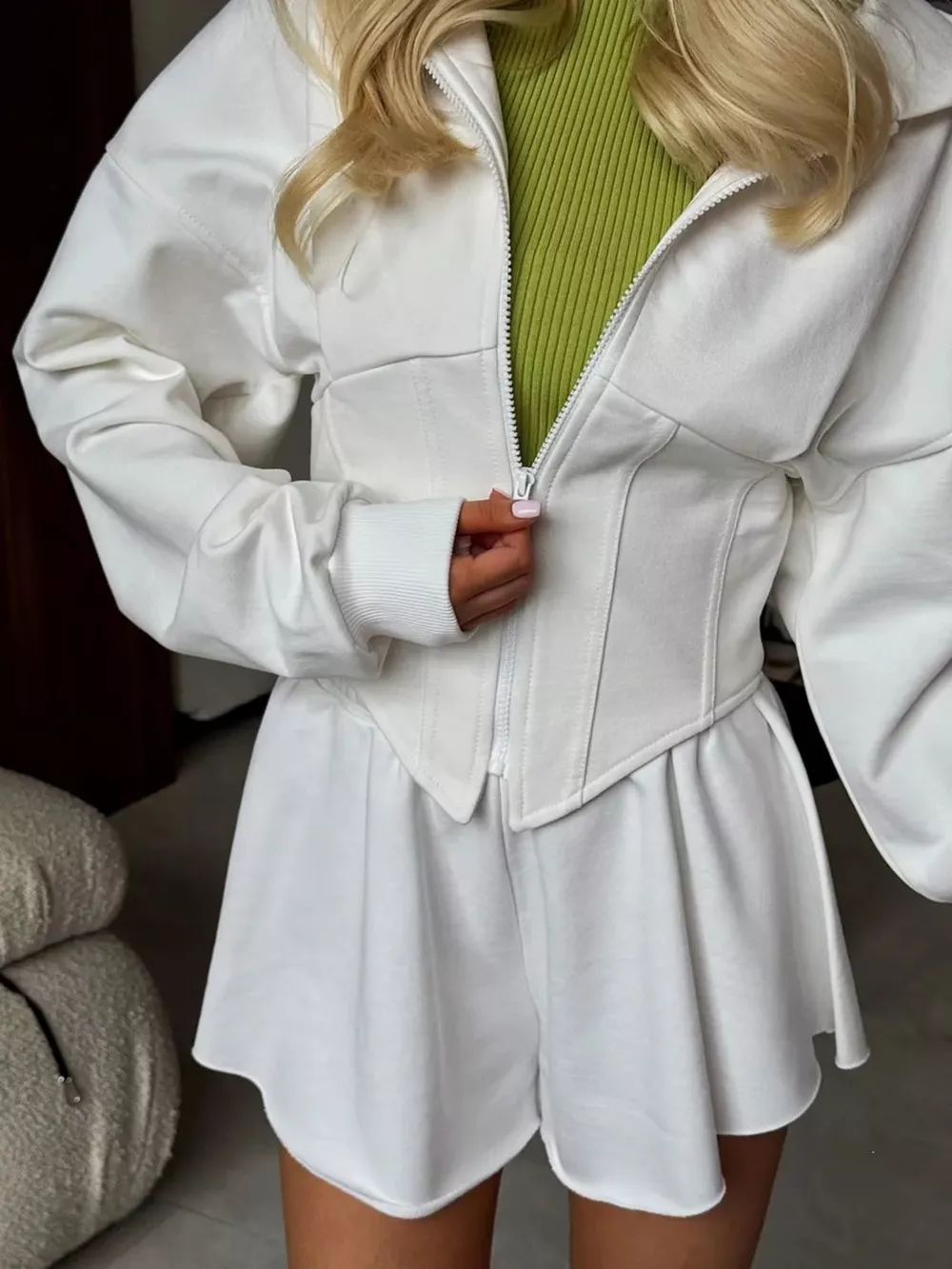 Zip-Up Cropped Hoodie, image 18