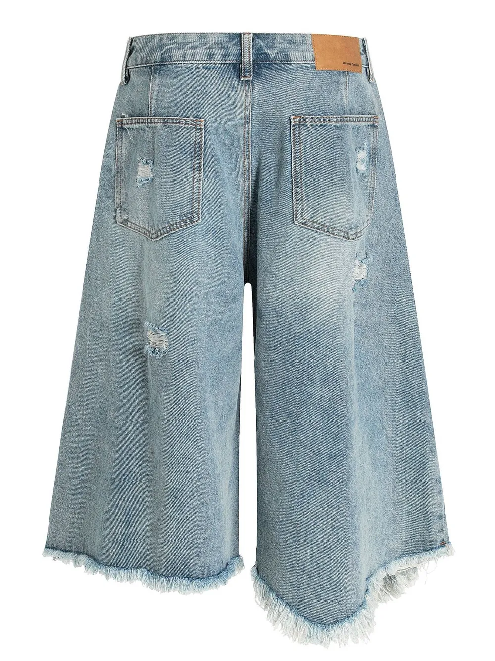 Men's Oversized Distressed Demin Shorts, image 3