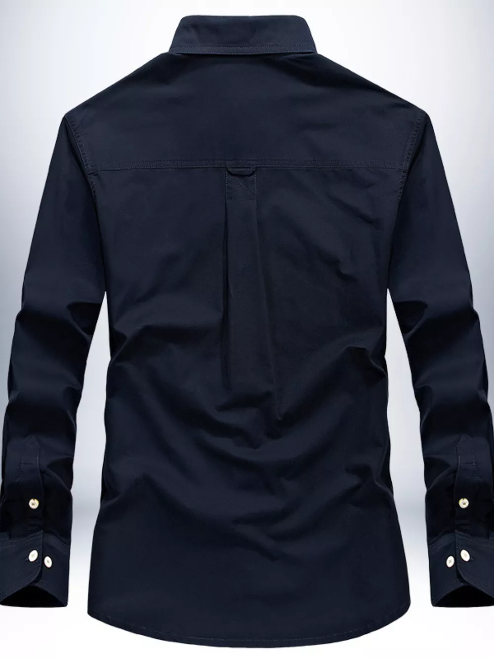Men's Plus Size Button Up Long Sleeve Shirt, image 2