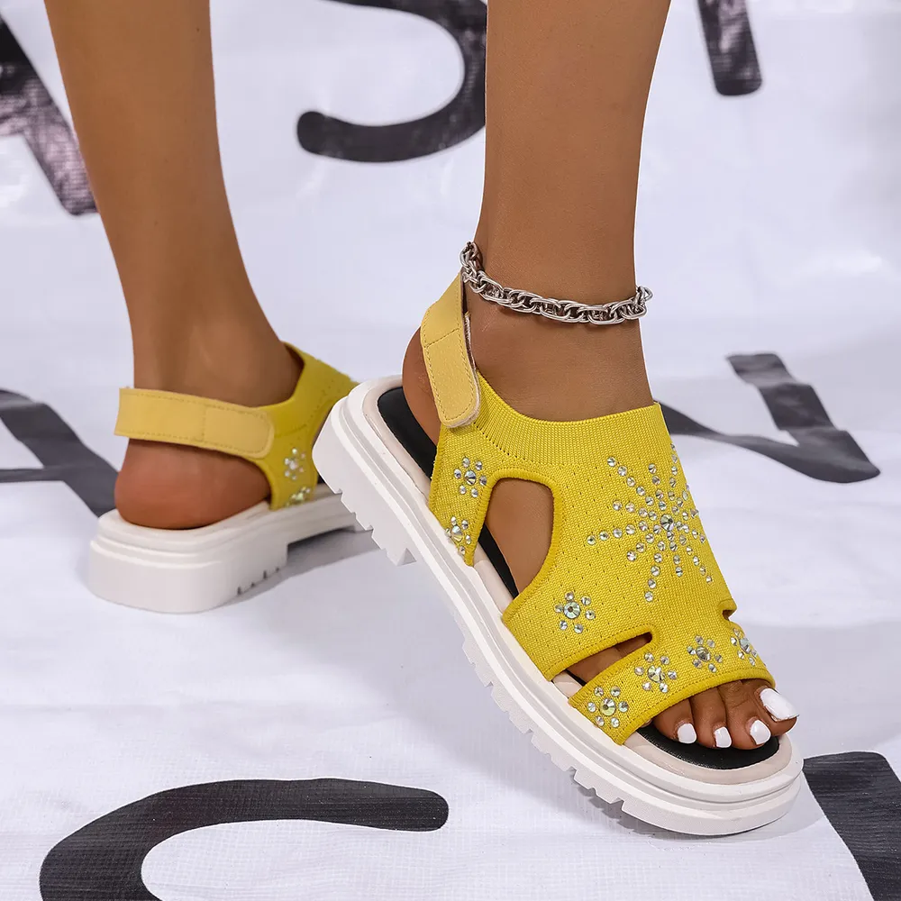 Rhinestone Open Toe Sandals, image 12