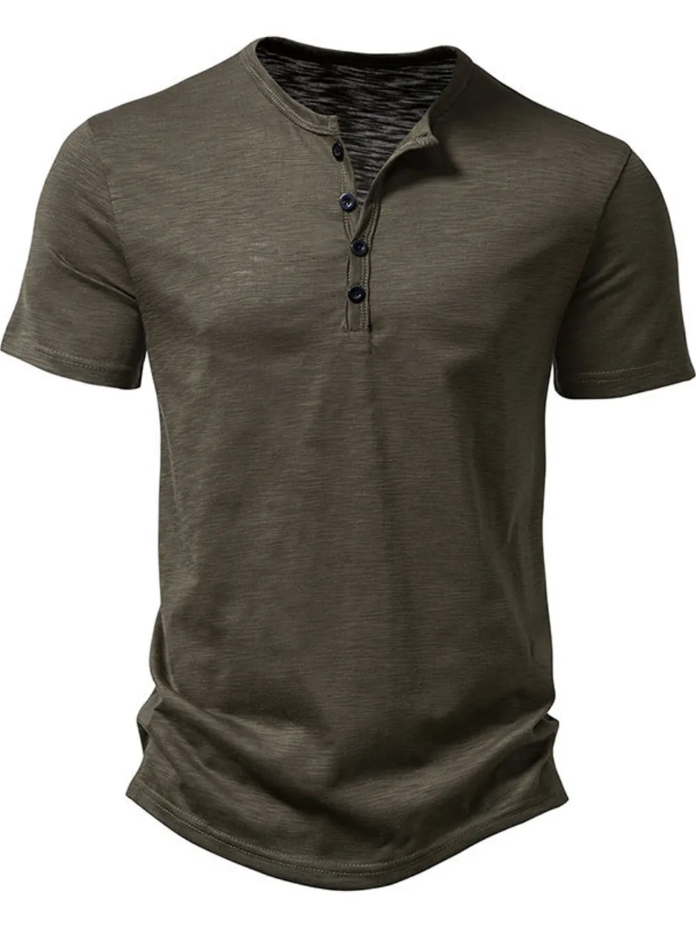 Men's Button Detail Short Sleeve Top