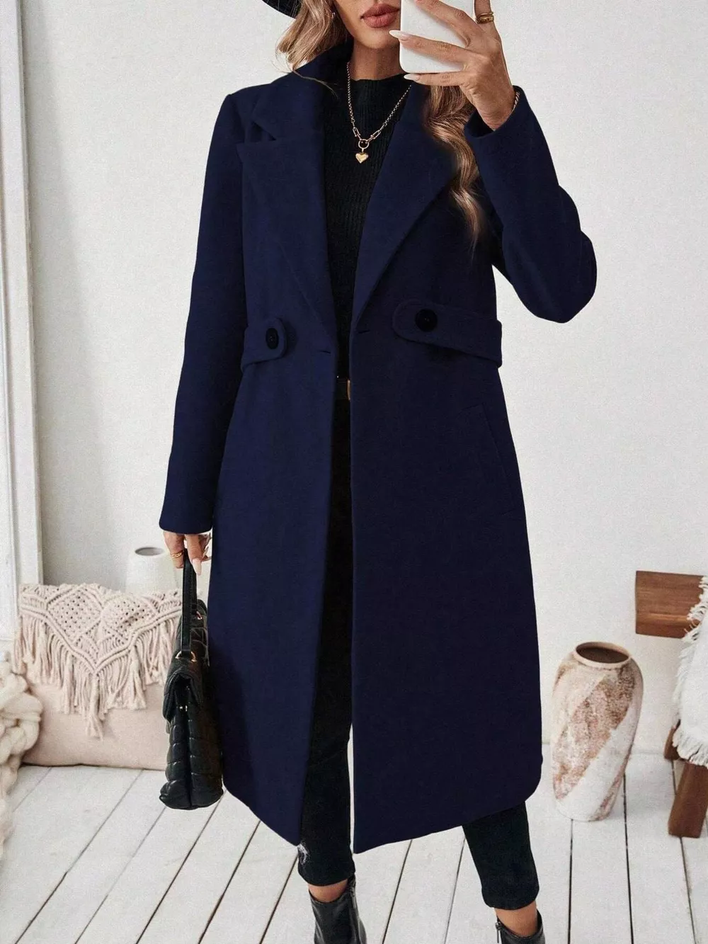 Single-Button Longline Coat, image 29