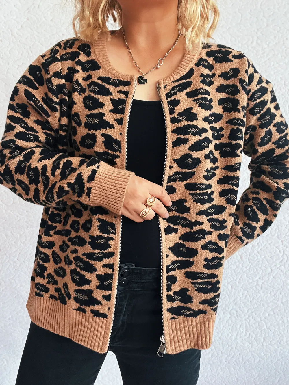 Zip Up Long Sleeve Cardigan, image 29
