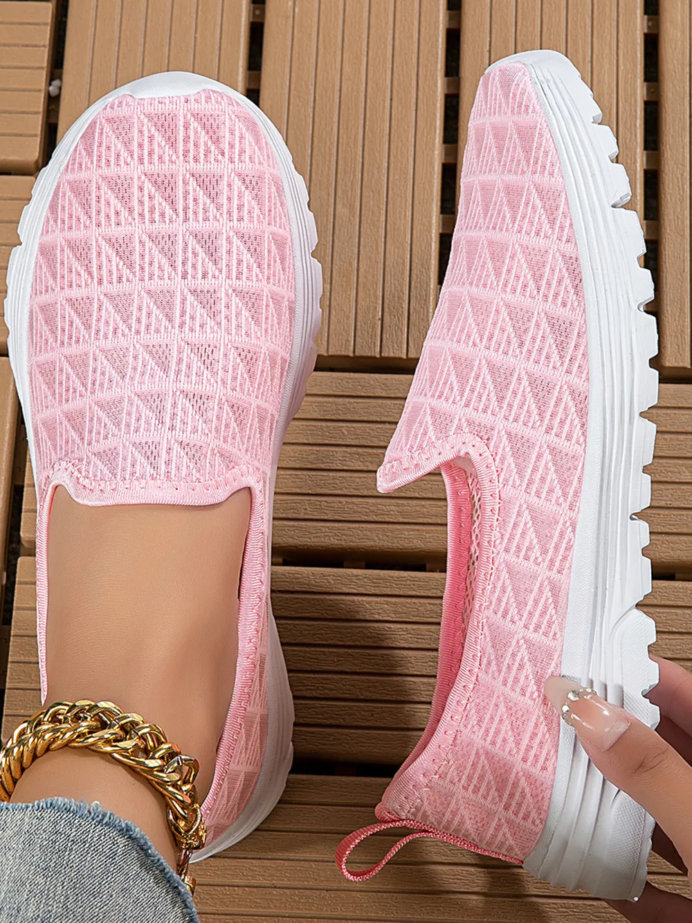 Breathable Mesh Slip-On Sneakers, image 7