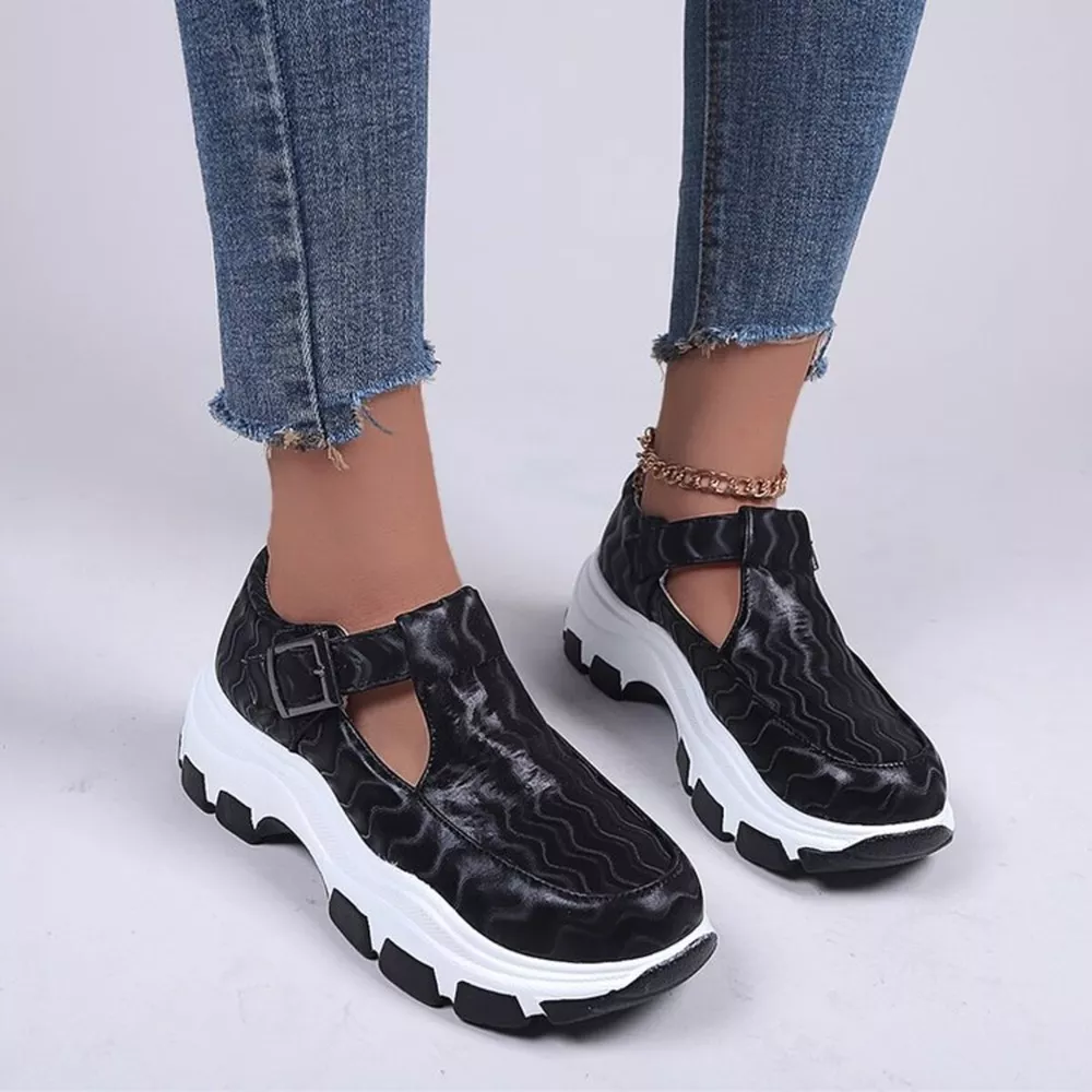 Round Toe Platform Sneakers, image 2