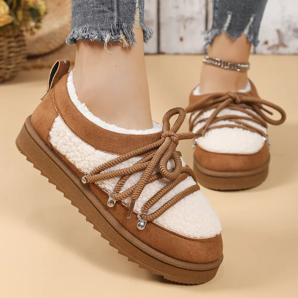 Lace Up Round Toe Platform Ankle Boots, image 7