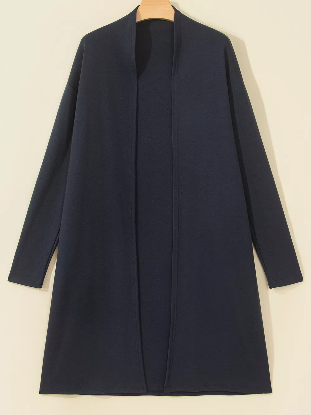 Solid Color Long Sleeve Casual Tunic Shift Cardigan, image 2