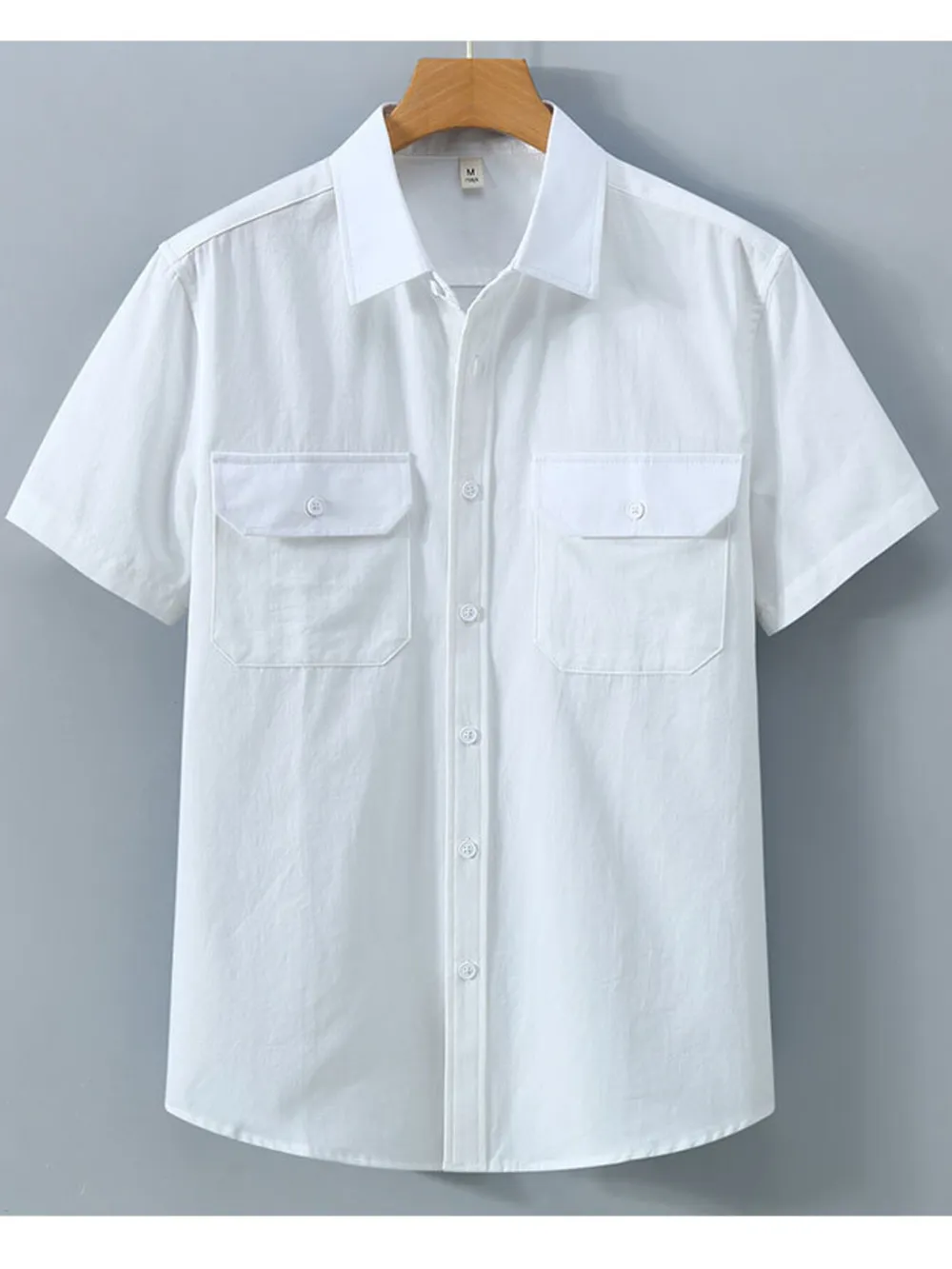 Men's Plus Size Button Up Short Sleeve Shirt, image 3