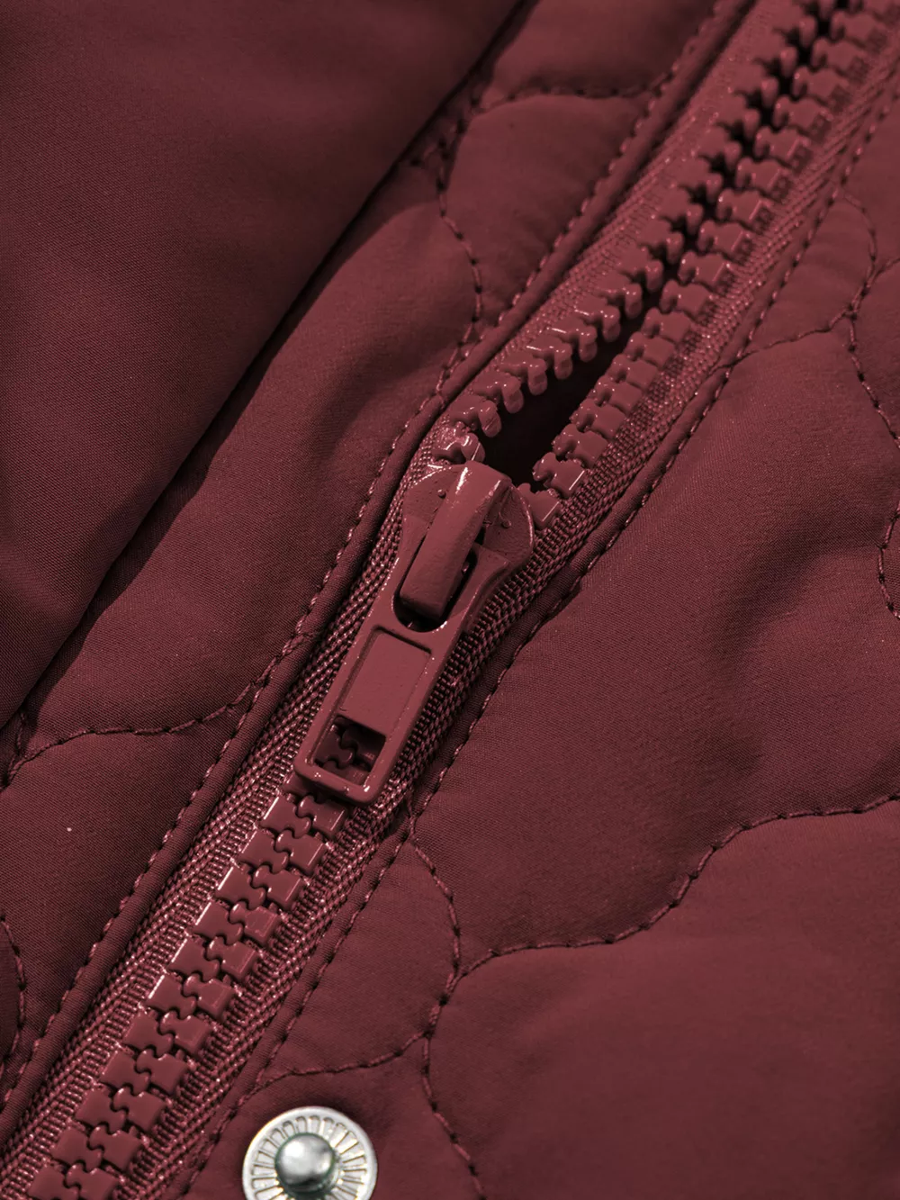 Quilted Snap Down Zip Up Vest Coat, image 8