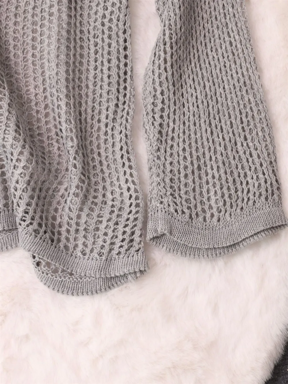 Openwork Relaxed Fit Knit Cover Up, image 11