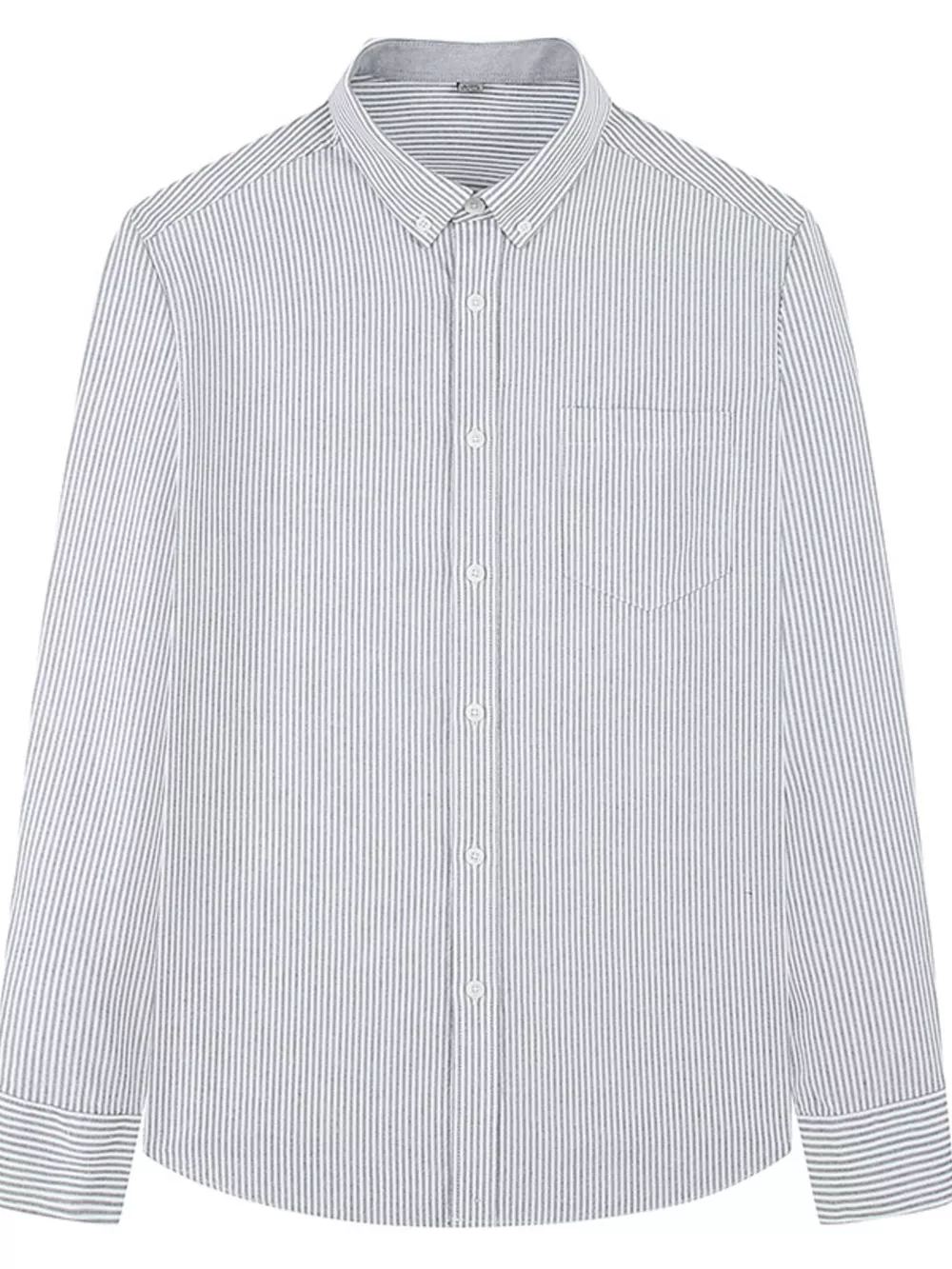 Men's Full Size Striped Button Up Long Sleeve Shirt Plus Size, image 3