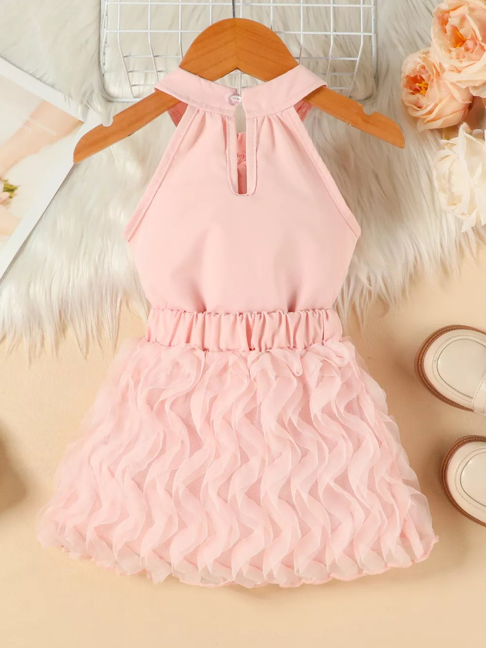 Children's Pearl Bowknot Top and Skirt Set, image 6