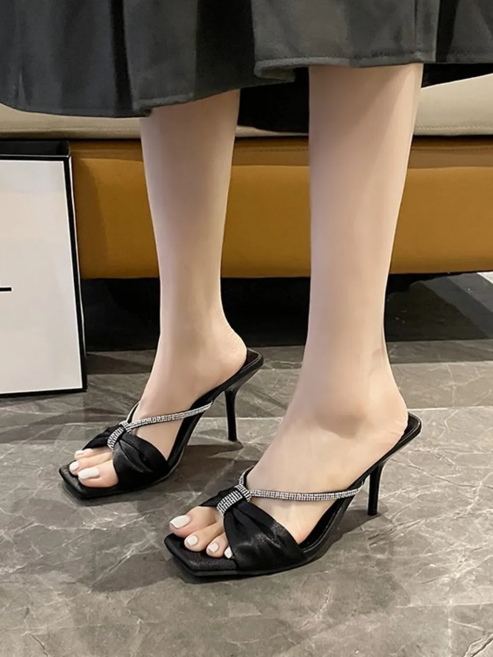 Bow Mid Heel Sandals, image 7