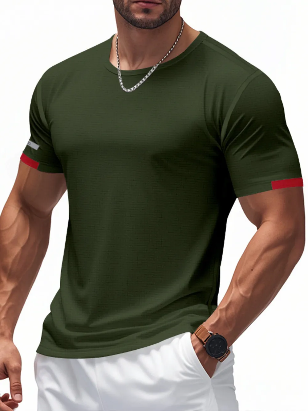 Men's Full Size Round Neck Short Sleeve T-Shirt Plus Size