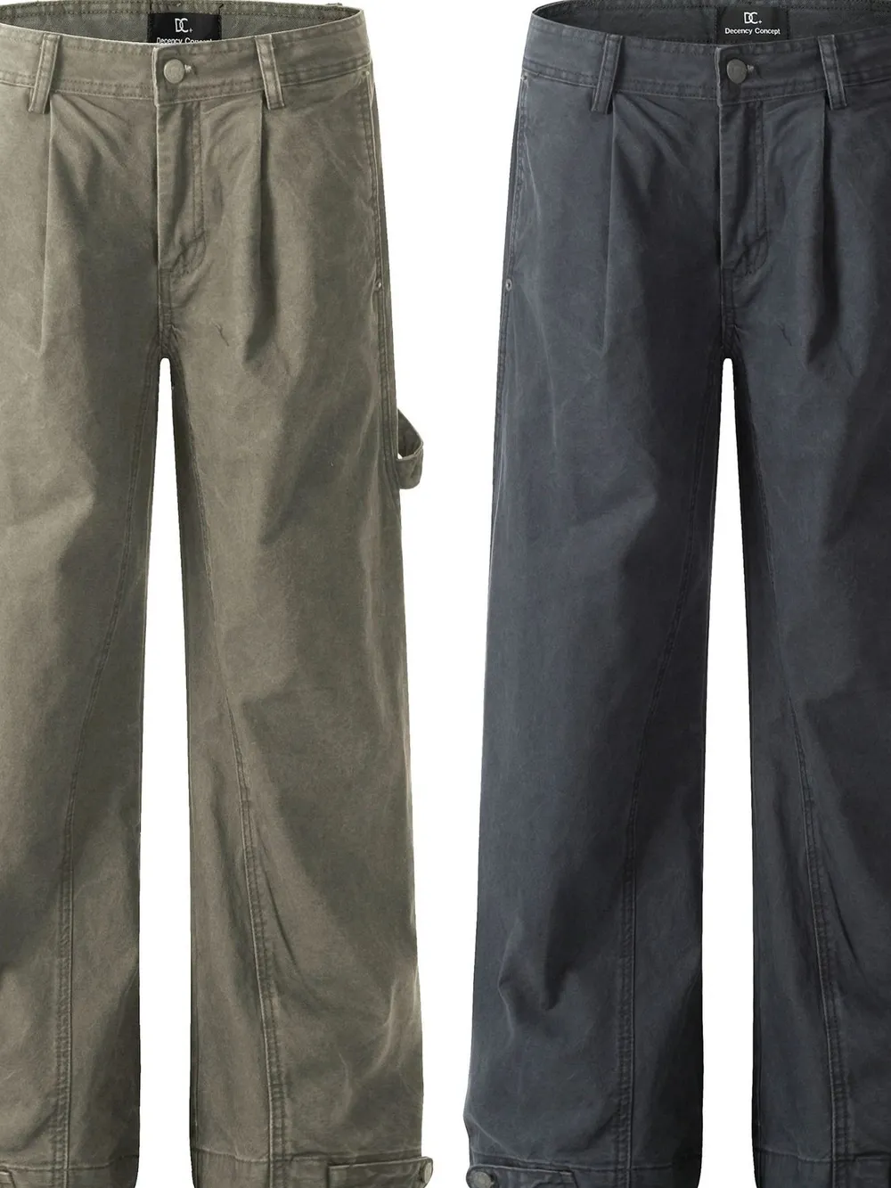 Men's Wide Leg Washed Jeans, image 5