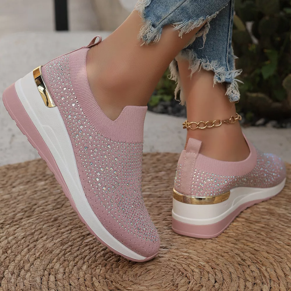 Rhinestone Round Toe Slip-Ons, image 14