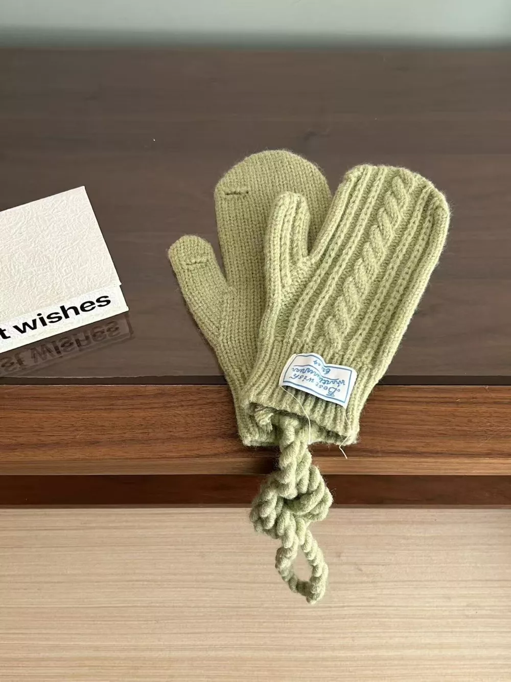 Cable Knit Warm Gloves, image 12
