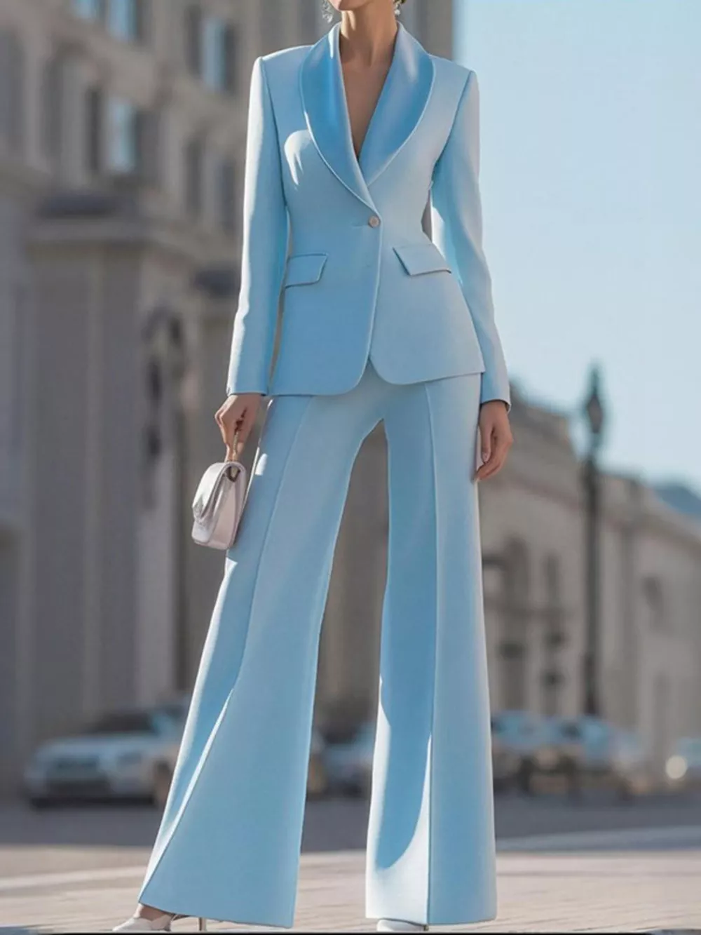 One Button Blazer and Pants Set, image 2