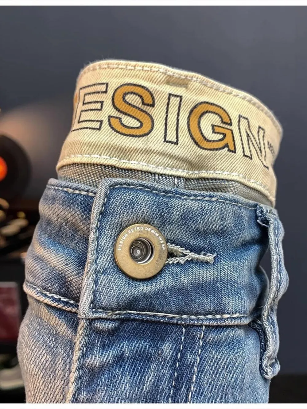 Men's Vintage Washed Distressed Boyfriend Jeans, image 6