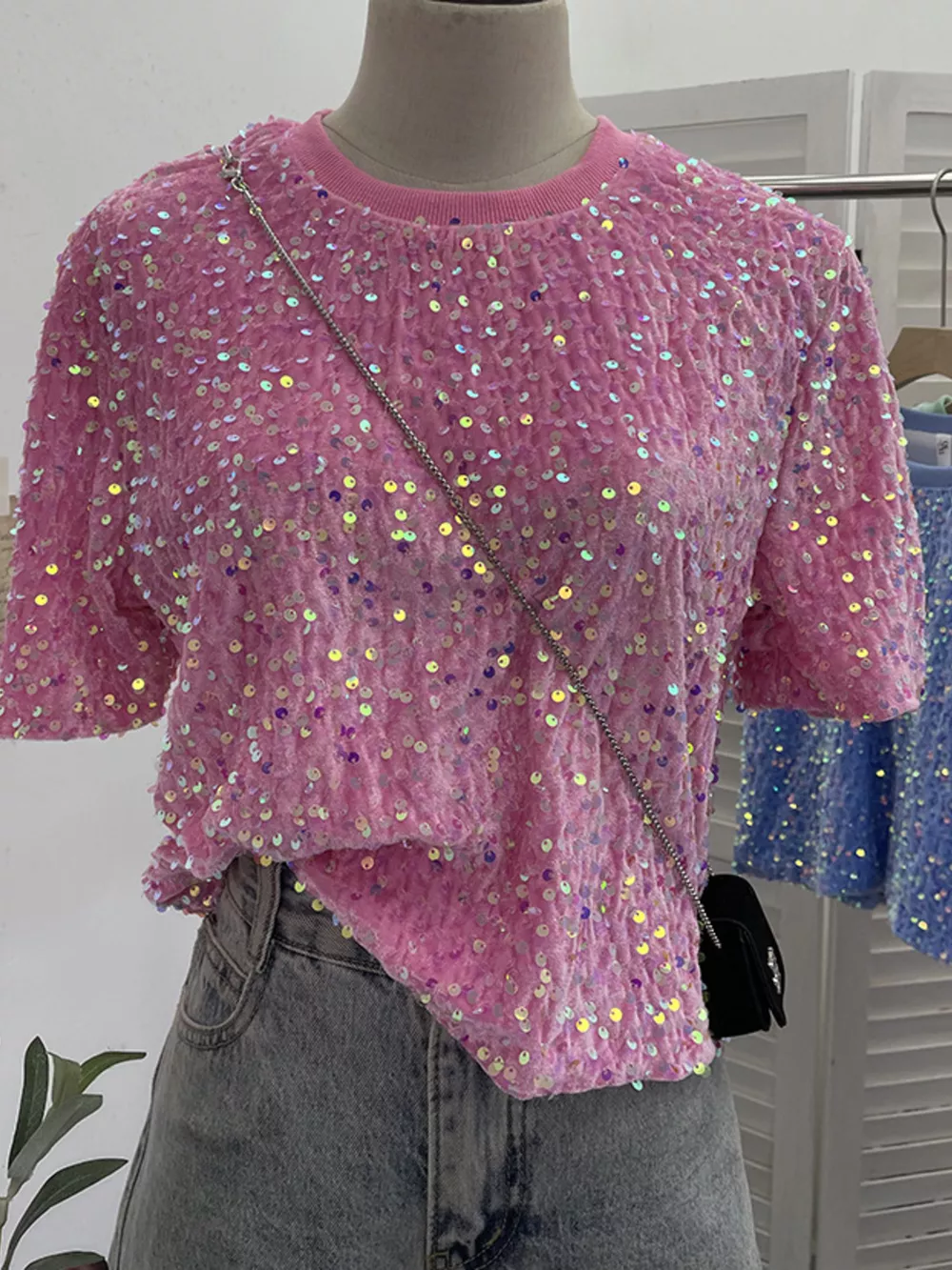Sequin Short Sleeve T-Shirt, image 3