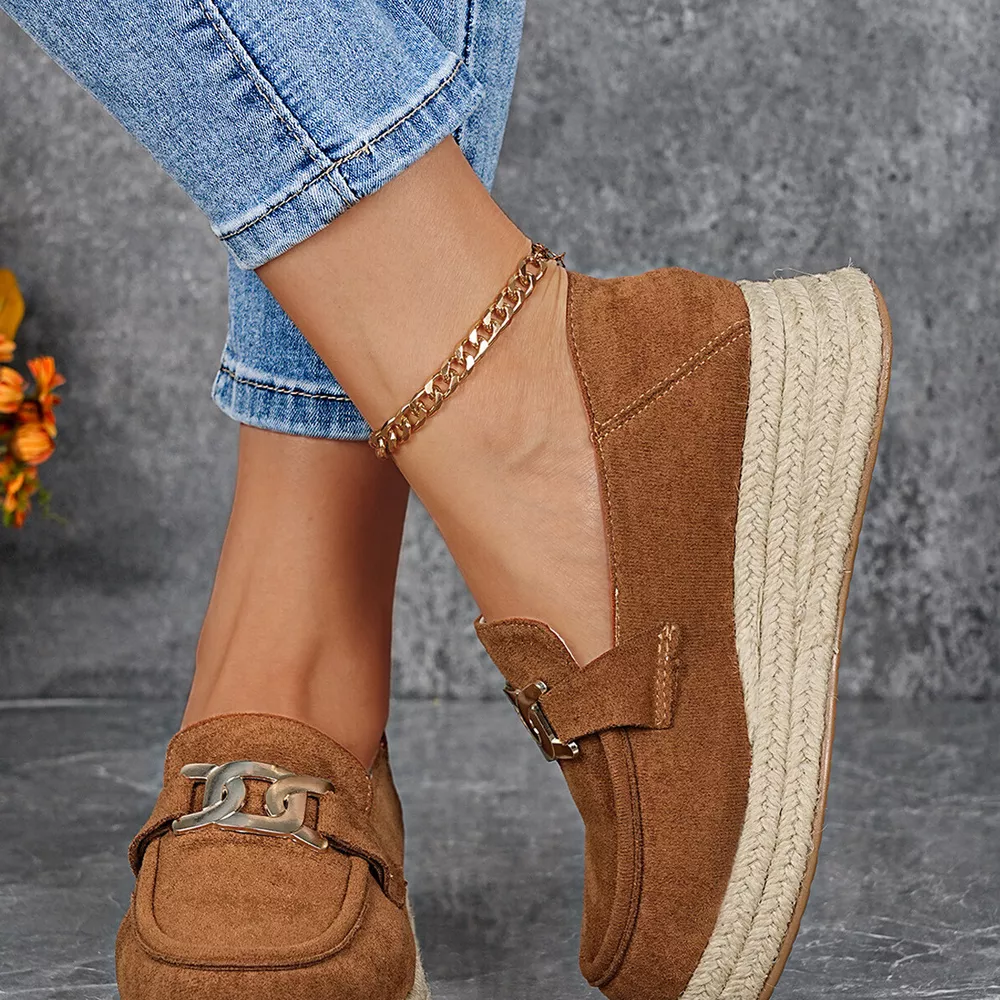 Round Toe Platform Slip-Ons, image 5