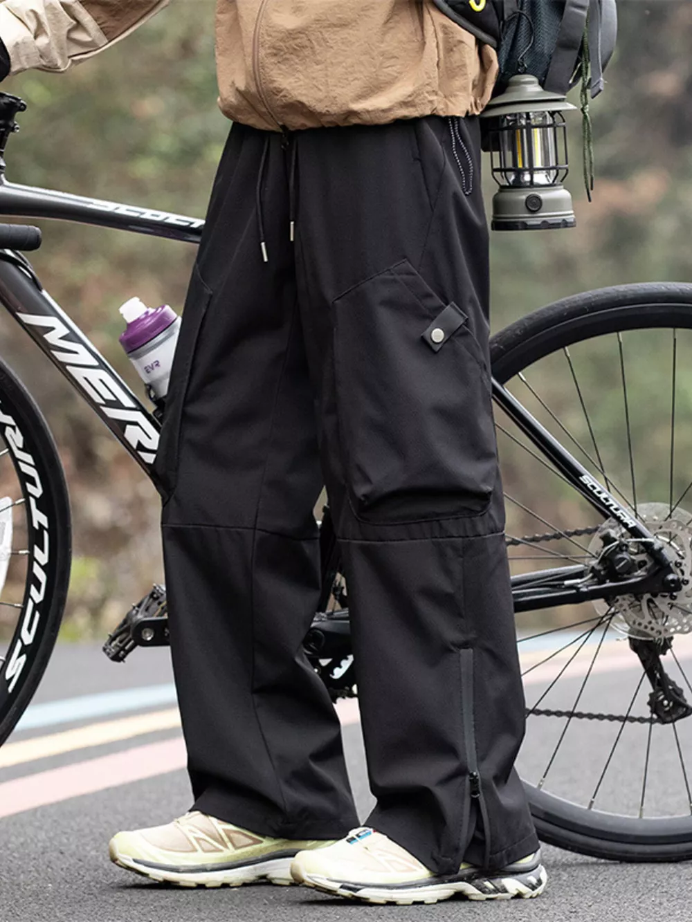 Men's Drawstring Cargo Pants, image 2