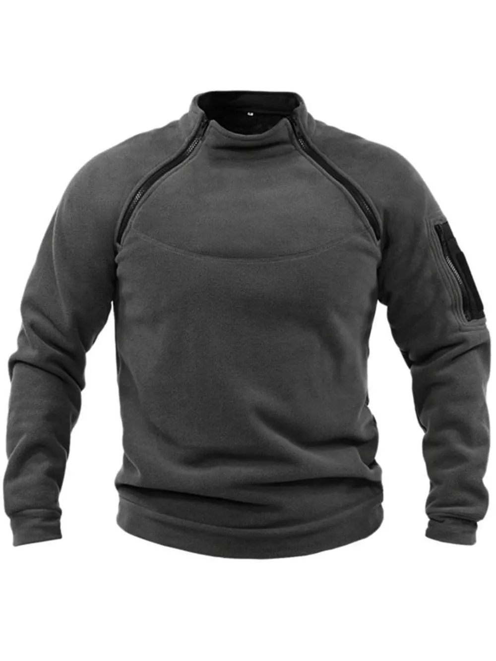 Men's Full Size Long Sleeve Fleece Sweatshirt Plus Size, image 4
