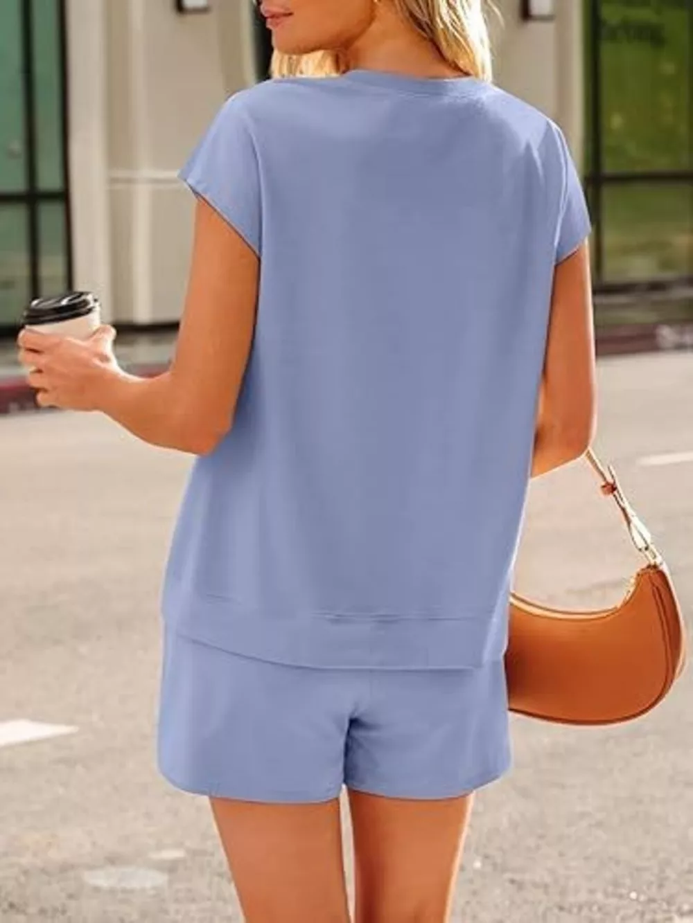 Button Detail Short Sleeve Top and Shorts Set, image 16