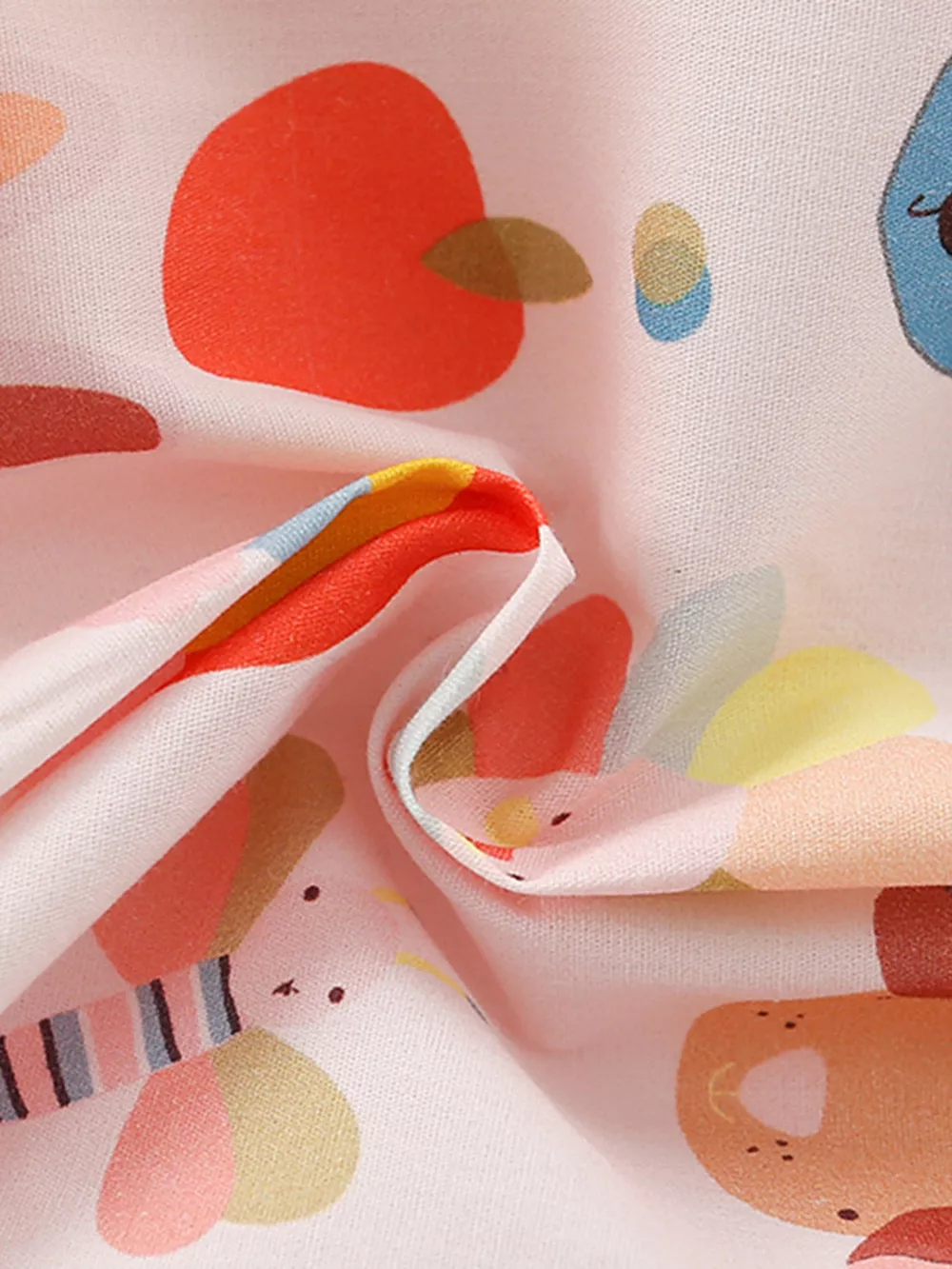 Children's Cartoon Print Button-Front Dress with Pockets, image 3