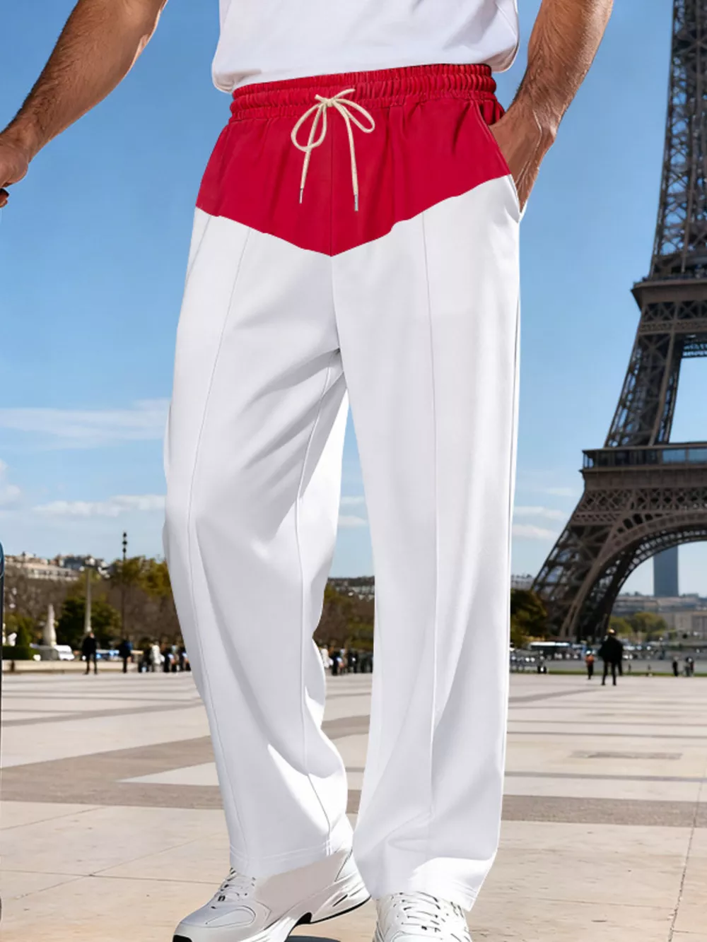 Men's Full Size Two-Tone Relaxed Fit Pants Plus Size, image 2