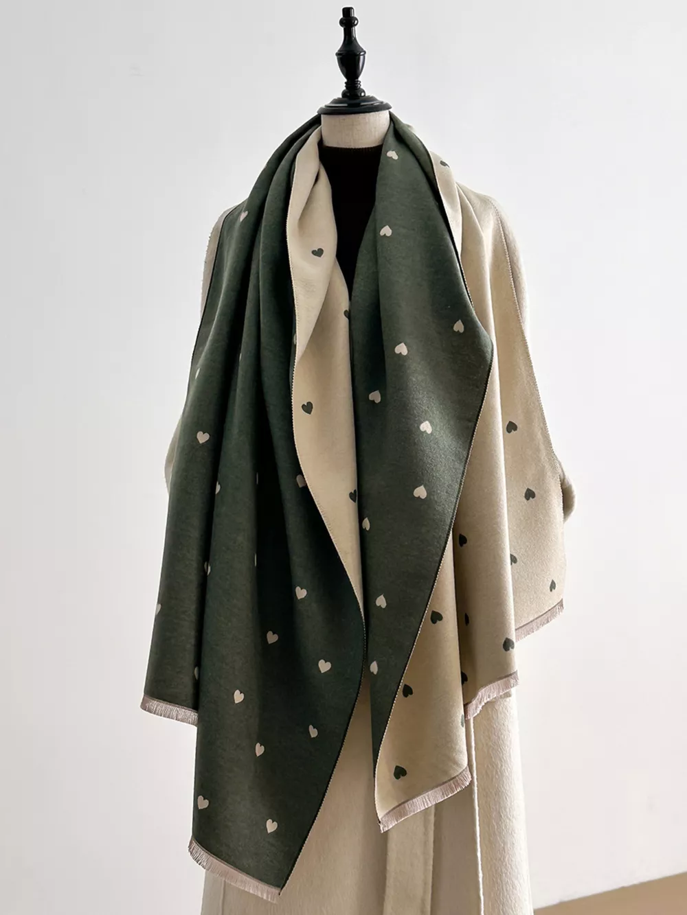Heart Raw Hem Scarf, image 8