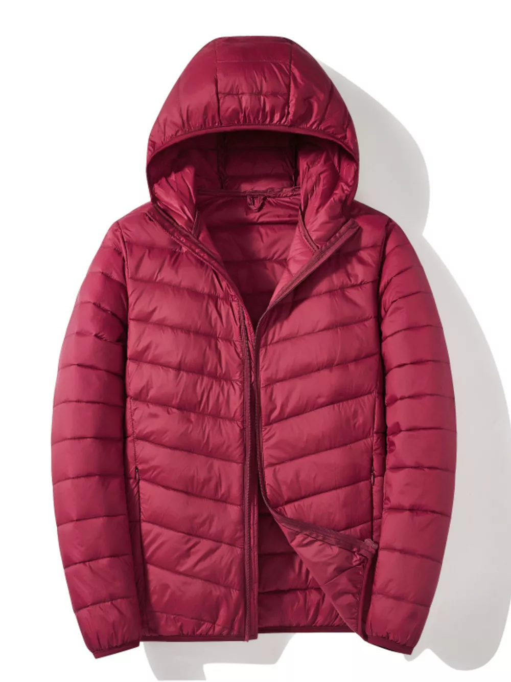 Men's Plus Size Lightweight Zip Up Puffer Jacket, image 4
