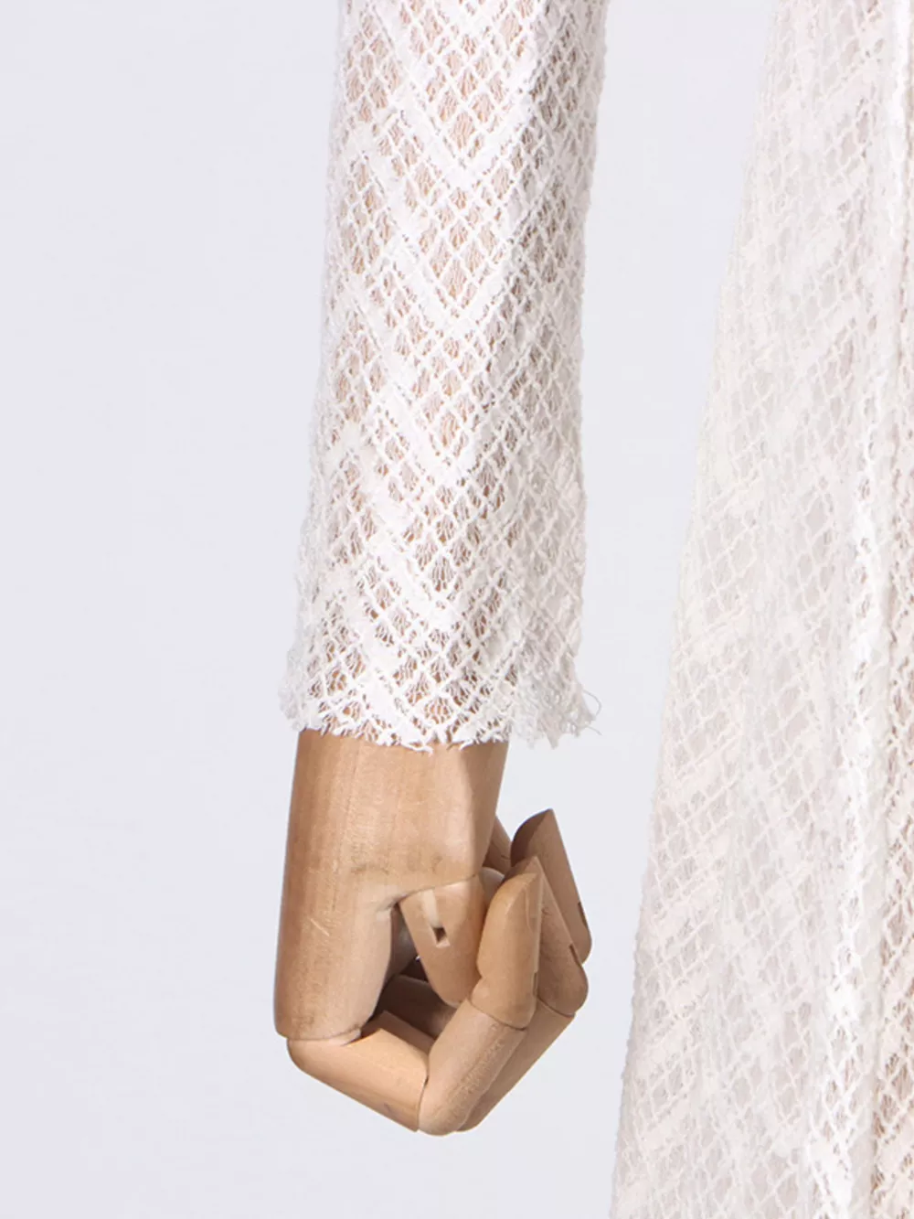 Lace Mock Neck Long Sleeve Maxi Dress, image 12