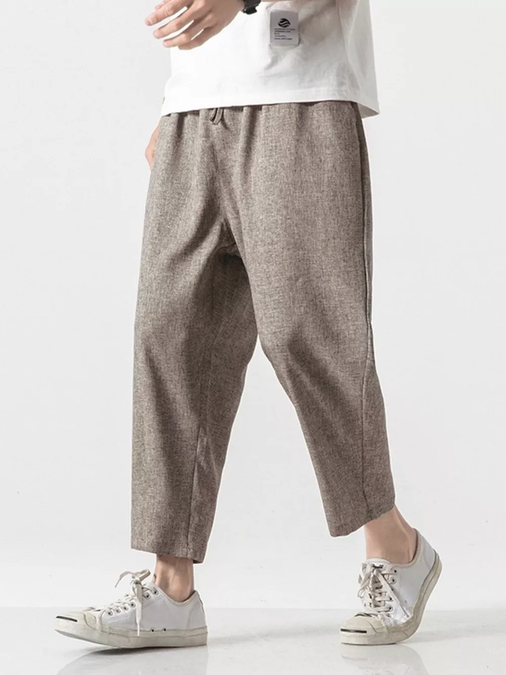 Men's Plus Size Casual Cropped Pants, image 3