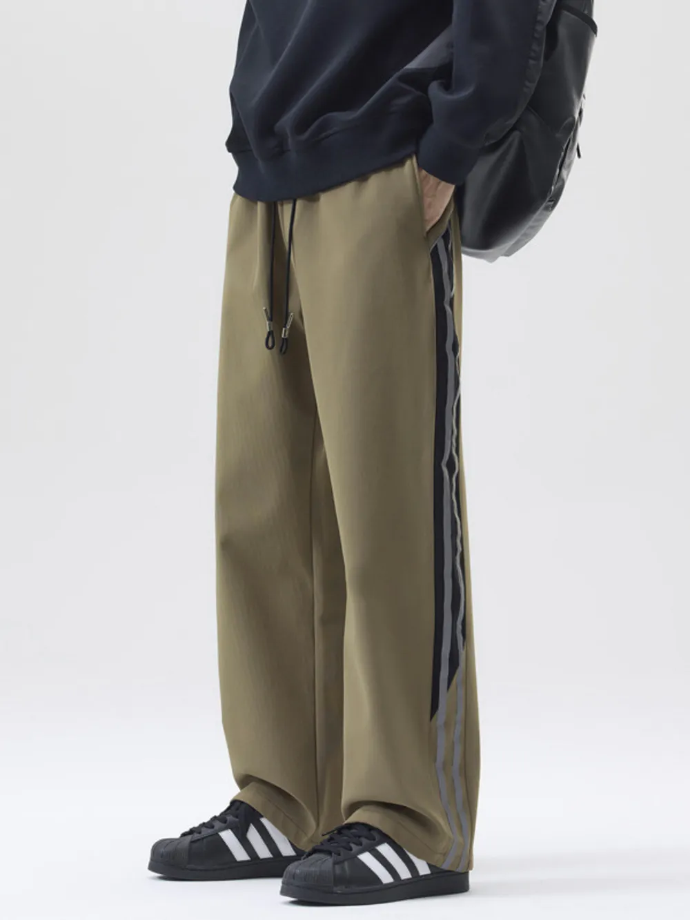 Men's Full Size Drawstring Wide Leg Pants Plus Size, image 5