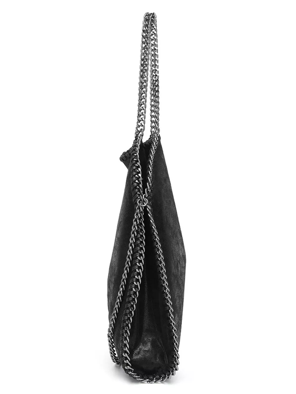 Chain-Trimmed PU Leather Shoulder Bag, image 7
