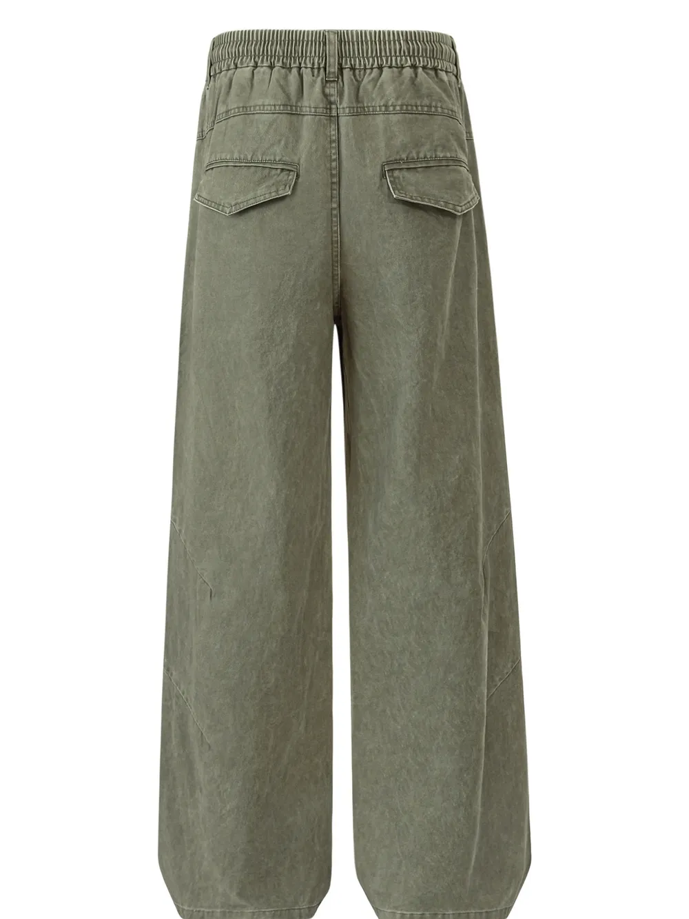 Men's Casual Wide Leg Cargo Pants with Elastic Waistband, image 3