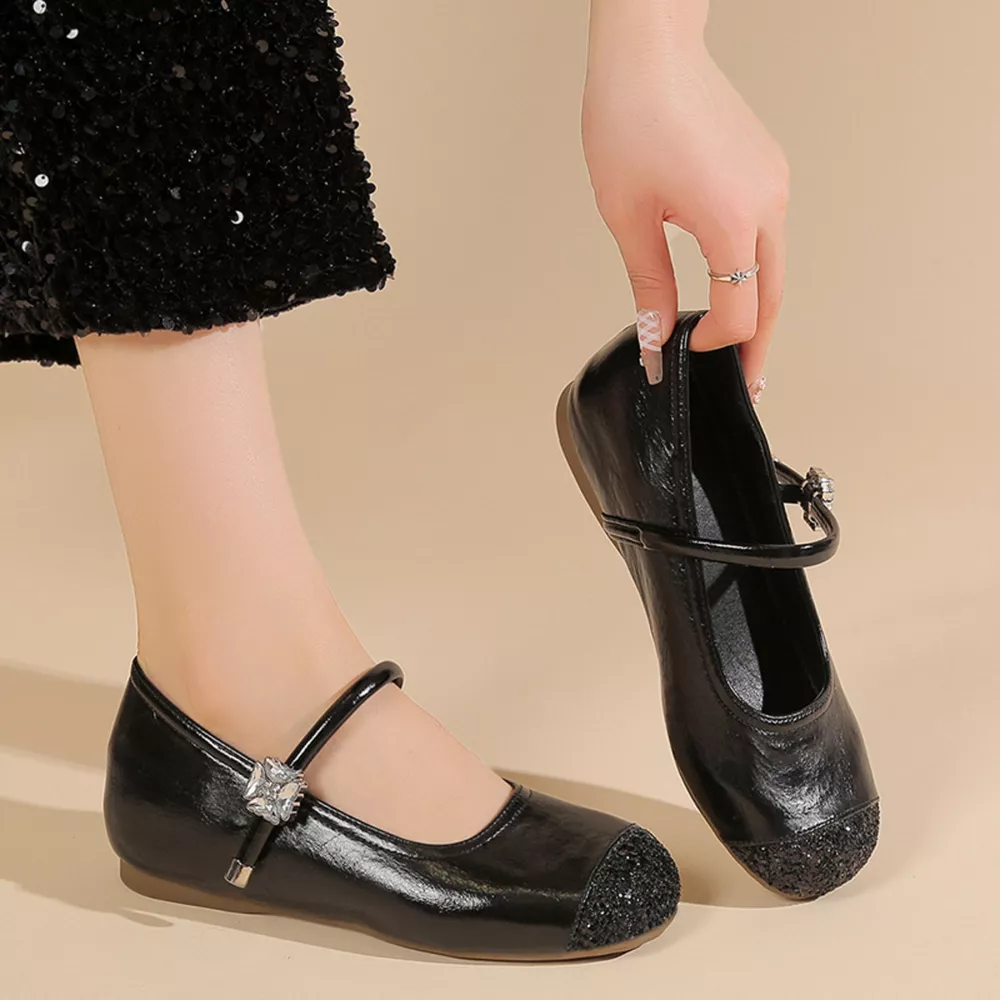 Round Toe Mary Jane Loafers, image 3