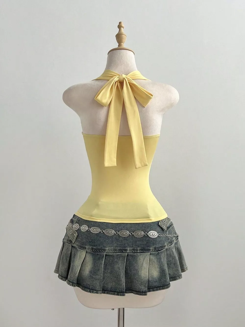 Lace Detail Halter Neck Cami, image 5